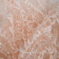 Knit Floral Lace Polyester Sequin Embroidery Mesh Fabric